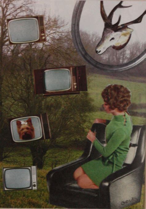 Watching TV - collage vintage | Collage art, Collage vintage, Painting