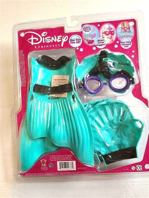 Disney Princess Ariel Swim Gear Mask Fins Gloves Little Mermaid Swim ...