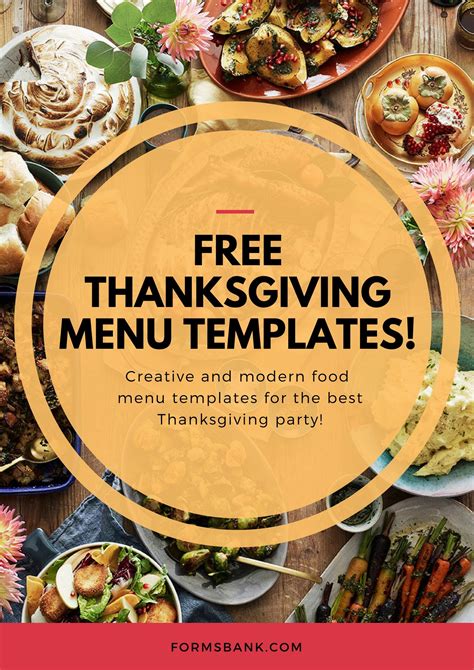 Free Thanksgiving Menu Templates for the Perfect Thanksgiving Party