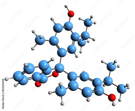 3D image of Thymolphthalein skeletal formula - molecular chemical ...