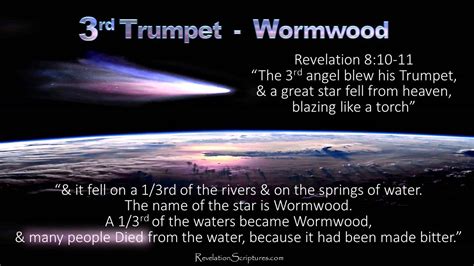 3rd Trumpet - "Wormwood" - "Many people died from the water" | Book of revelation, Bible ...