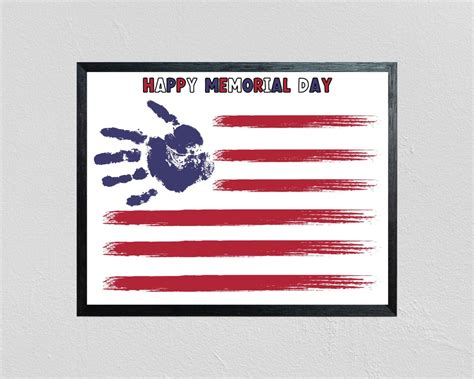 Flag Handprint Art for Memorial Day Memorial Day Activities | Etsy