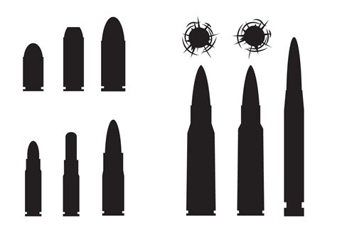 Free Bullets And Bullets Hole Vector - Download Free Vector Art, Stock Graphics & Images