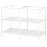 ENHET kitchen island frame with shelves, white, 24" - IKEA