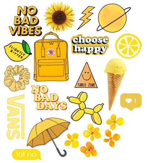 yellow stickers | Iphone case stickers, Homemade stickers, Tumblr stickers