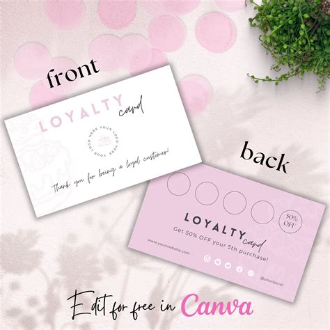 Bakery Loyalty Card Template Loyalty Stamp Card Cake Loyalty - Etsy