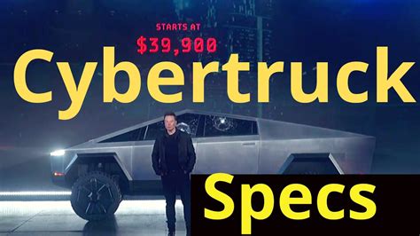 Tesla Cybertruck Specs, Price and Details - YouTube