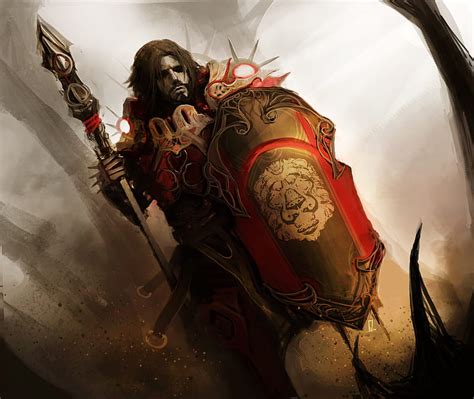 Fantasy, Warrior, Man, Shield, Spear, HD wallpaper | Peakpx