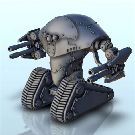 3D Printable TR 700 soldier-robot 5 (+ supported version) - MechWarrior Scifi Science fiction SF ...