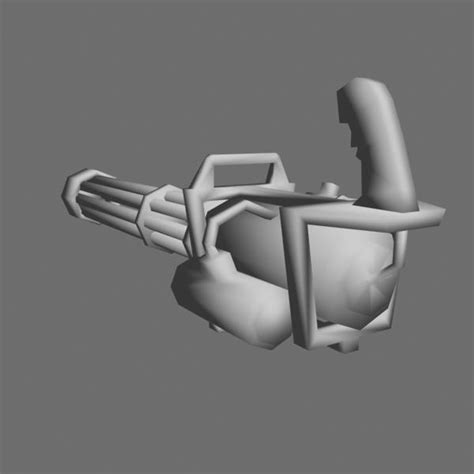 free minigun gun 3d model