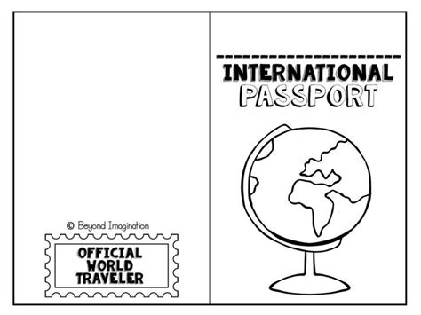 FREE international passport for kids to use and play with. Children love this printable passport ...