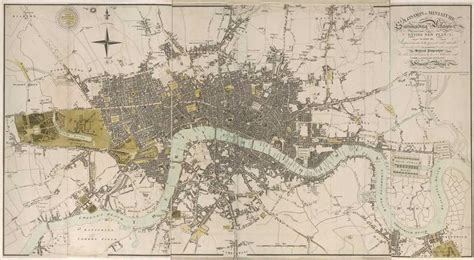 1807 Regency Map | Antique london map, Old maps of london, London map