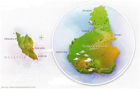 Tioman Island location map | Download Scientific Diagram