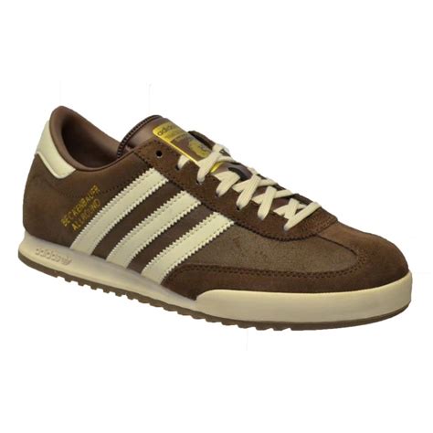 Adidas Mens Originals Beckenbauer Classic Sneakers Retro Trainers Brown ...