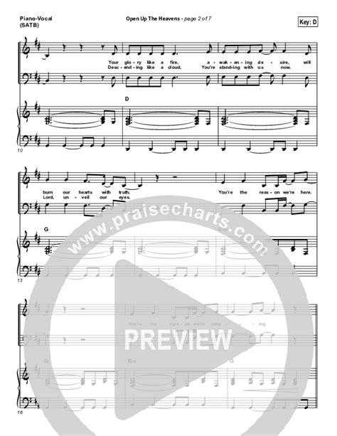 Open Up The Heavens Sheet Music PDF (Vertical Worship) - PraiseCharts