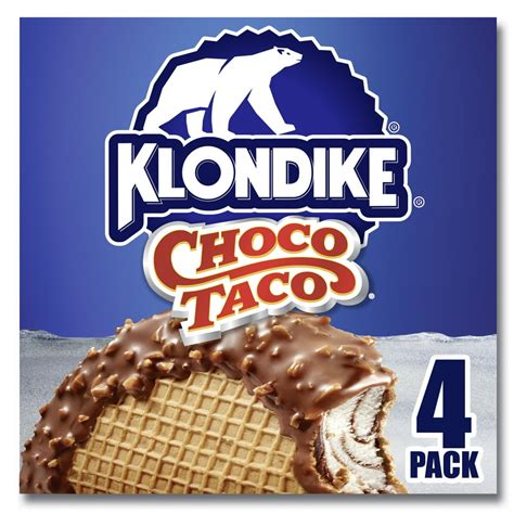 Klondike Frozen Dairy Dessert Choco Tacos Vanilla 4 fl oz 4 Count - Walmart.com - Walmart.com