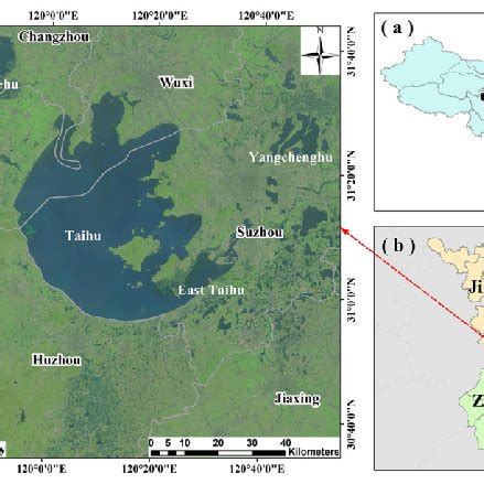 Yearly stable water map in Taihu Lake area. (a) Water map of 1985. (b)... | Download Scientific ...