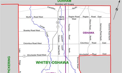 Map Of Whitby Ontario