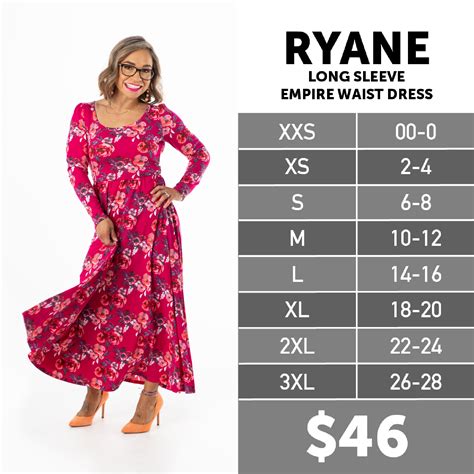 LuLaRoe Styles - Size Charts - Pricing