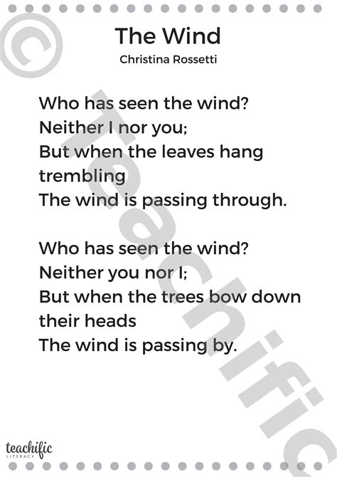 Poem: The Wind - Christina Rossetti | Teachific