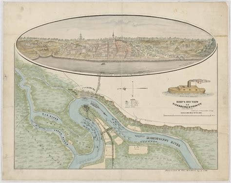 1862 Map of Vicksburg | Siege of Vicksburg