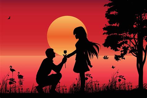 cute couple silhouette illustration 5901169 Vector Art at Vecteezy