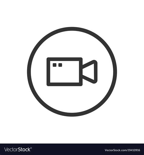 Line video icon on a white background Royalty Free Vector