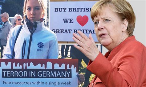 Angela Merkel targeted in angry protest outside EU summit | World | News | Express.co.uk