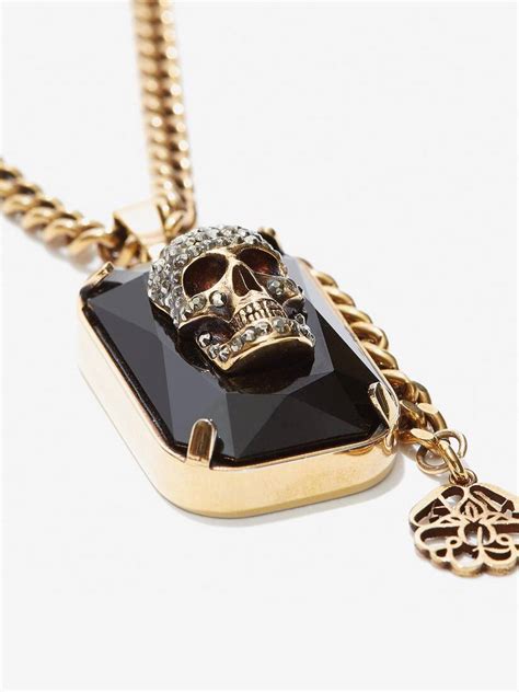 Jeweled Skull Necklace