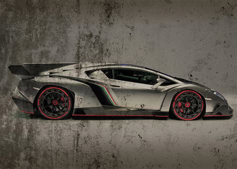 Lamborghini Side Profile View Sports Car Luxury Series Mixed Media by ...