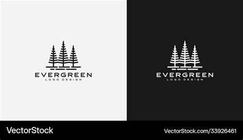 Evergreen logo design Royalty Free Vector Image