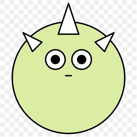 Funky green monster unicorn emoji | Free PNG Sticker - rawpixel