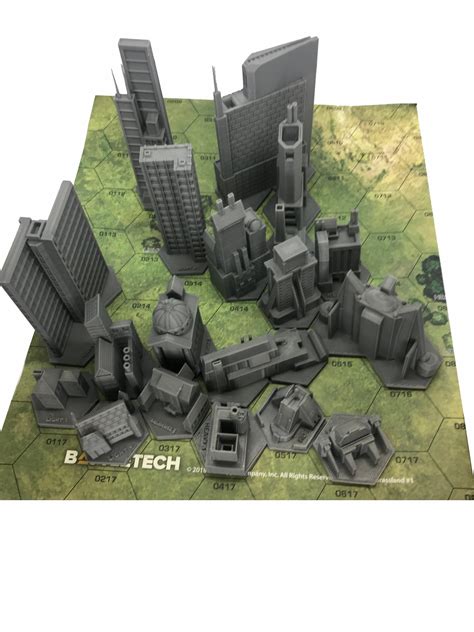 Classic CityTech Set (Full Set - 18x Buldings) - Mapscale Buildings ...