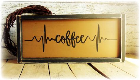 Coffee Bar Sign, Rustic Kitchen Decor, Coffee Lover Gift, Coffee Themed Kitchen, Handmade ...
