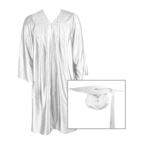 White Graduation Cap, Gown and Tassel from GraduationProduct1.com as low as $20.95