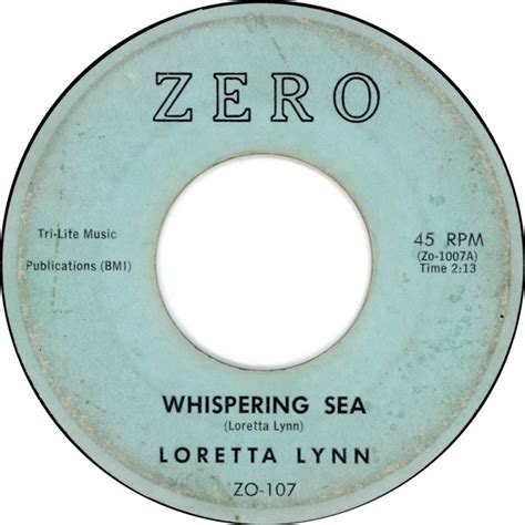 Loretta Lynn – Whispering Sea / I'm A Honky Tonk Girl (1960, Vinyl ...