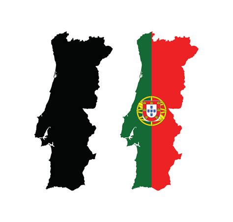 Portugal Map. Map of Portugal with national Flag. 45938866 Vector Art ...