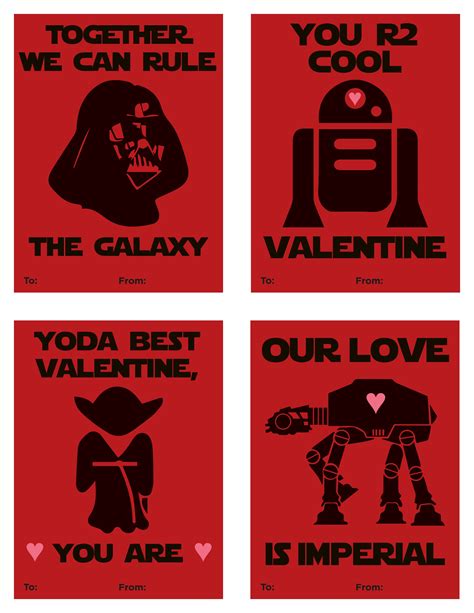 Free Printable Star Wars Valentines – Valentine's Day 2016 - Star Wars ...