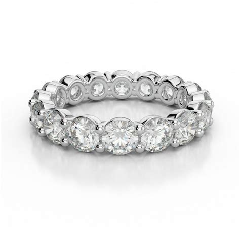 4 Carat Forever Brilliant Moissanite Eternity Band, Stacking Rings ...