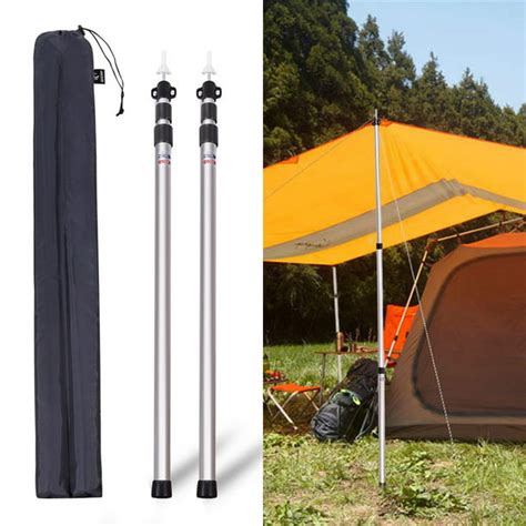 REDCAMP Aluminum Adjustable Camping Tarp Poles, Set of 2, 90" Telescoping Lightweight Tent Poles ...