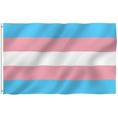 Anley 3x5 Foot Transgender Flag - Pink Blue Rainbow Flags Polyester - Walmart.com