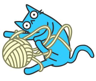 #Cat cat ball mess messy yarn crazy blue cat fuzzyball New GIF on Giphy ...