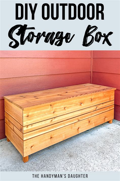 DIY Outdoor Storage Box with Plans - The Handyman's Daughter