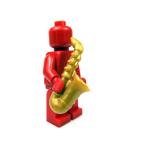 Lego Minifig Accessories Saxophone (Pearl Gold) (La Petite Brique)