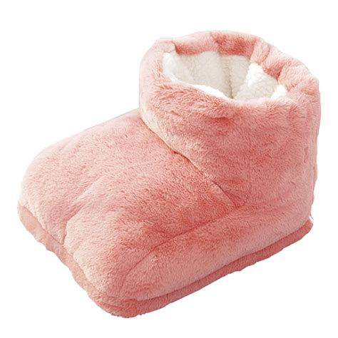 Electric Foot Warmer Heating Pad Ultra Soft Flannel for Bed Feet Office/Home Pink (USB interface ...