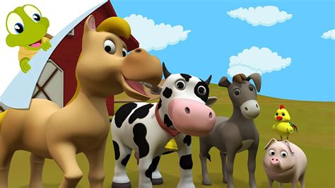 3D Farm Animals and their sounds | Learn Domestic Animals Sounds - YouTube