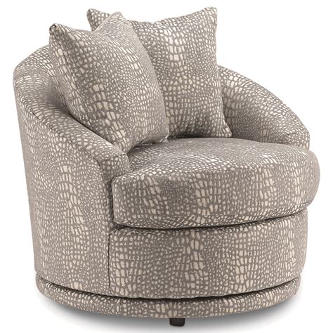 Best Home Furnishings Alanna Contemporary Barrel Back Swivel Chair with ...