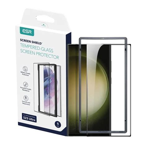 ESR Screen Protector Tempered Glass with Installation Kit for S23 Ultra ...