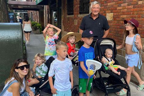 Alec Baldwin and Hilaria Baldwin Hang with Their 7 Kids in N.Y.C.