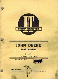 JOHN DEERE 720 730 DIESEL TRACTORS I+T SHOP MANUAL JD-11 | eBay